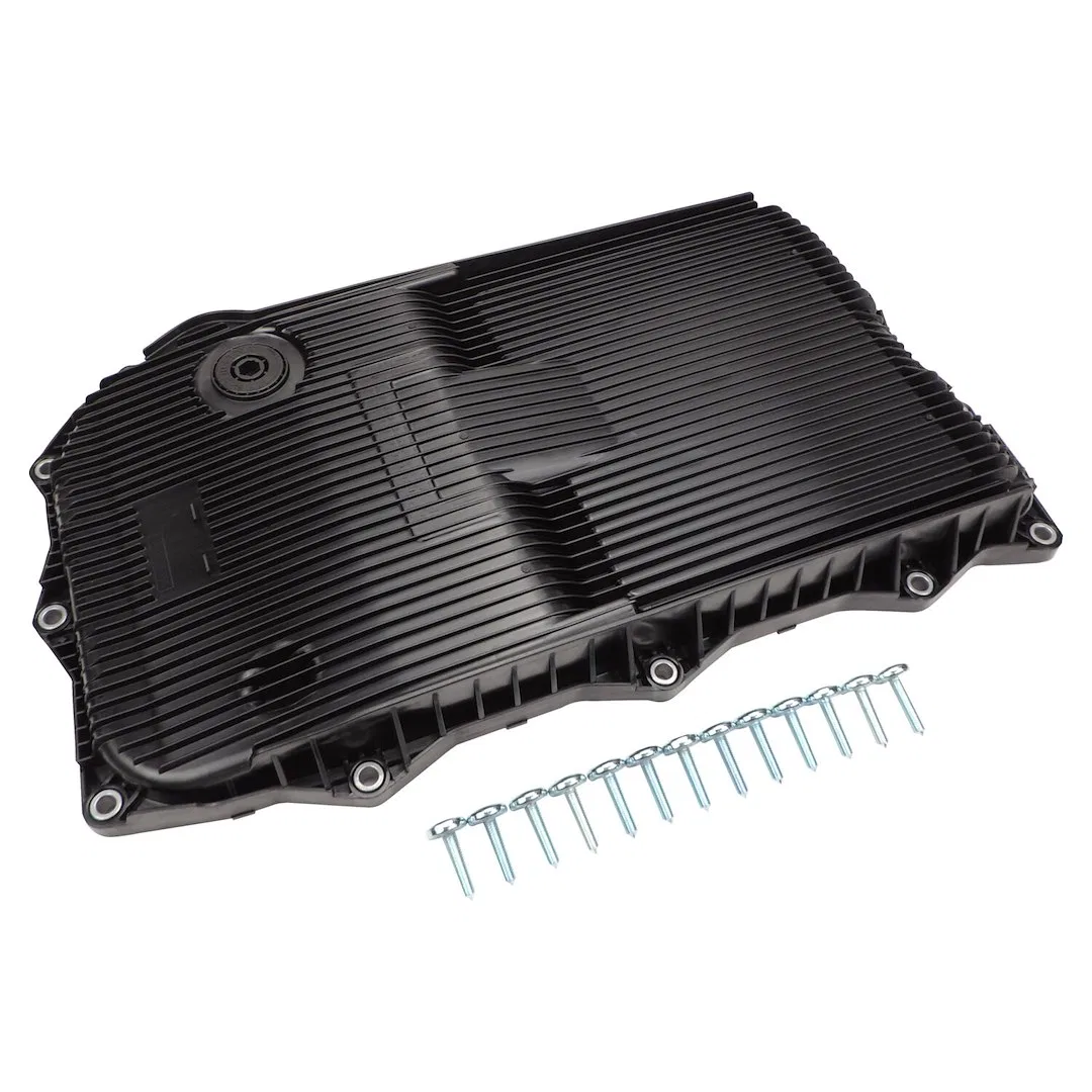 52854834AB – CROWN AUTO Auto Trans Oil Pan, 845RE/ 850RE Black Plastic/ Silicone Without Drain Plug
